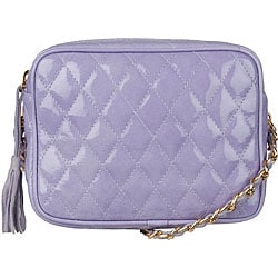 lilac quilted bag