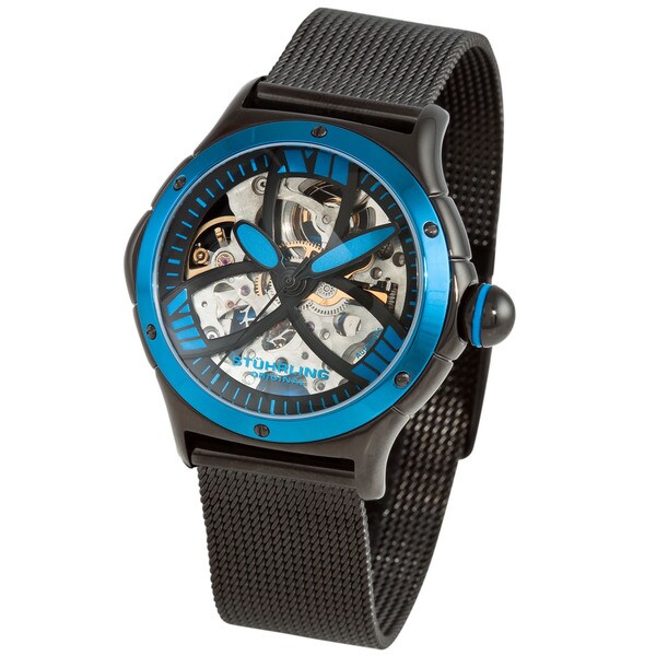 stuhrling women's skeleton watch