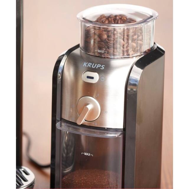 Krups GVX212 Black and Silver Burr Coffee Grinder On Sale