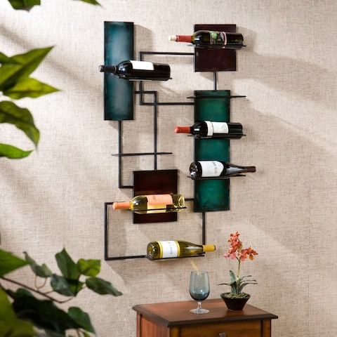 SEI Furniture Sansome Wine Storage Wall Sculpture