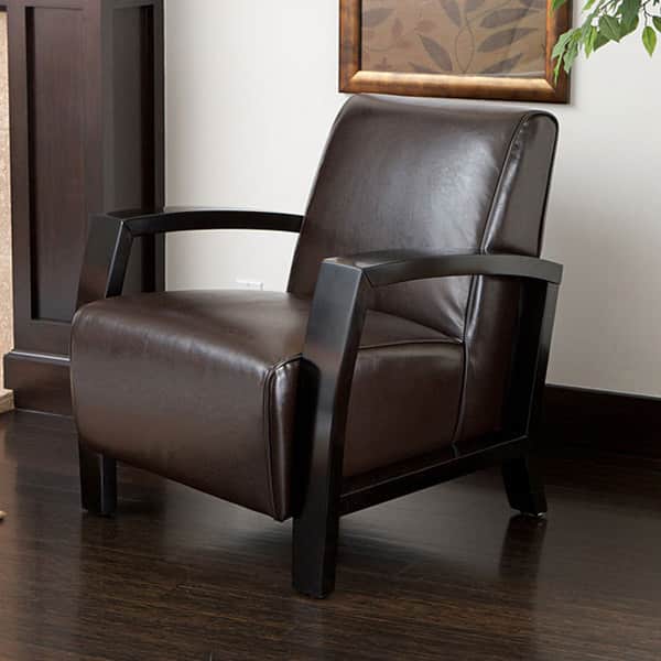Shop Emerson Brown Bonded Leather Club Chair Free Shipping Today