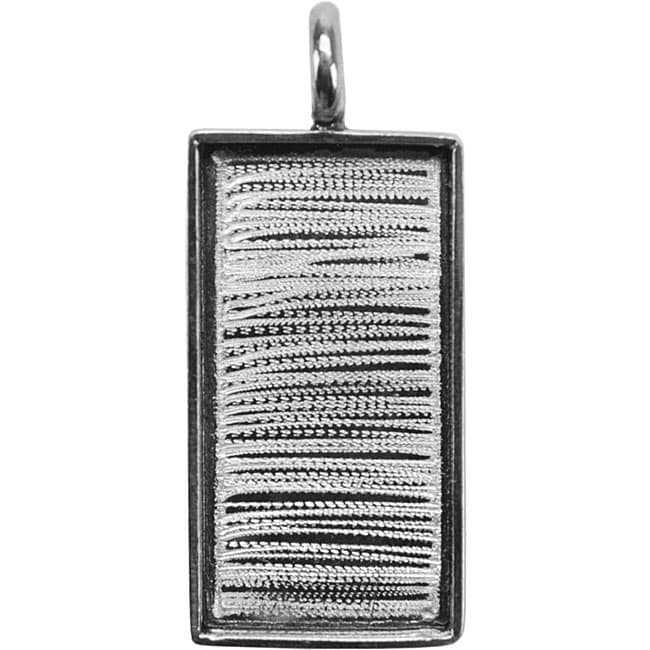 Medium Long Rectangle Silver Overlay Base