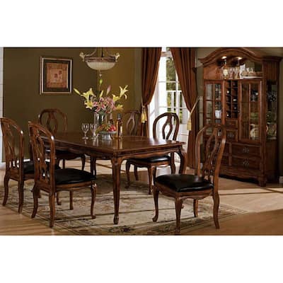 Furniture of America Monreau 7-piece Antique Oak Dining Set with Removable Leaf