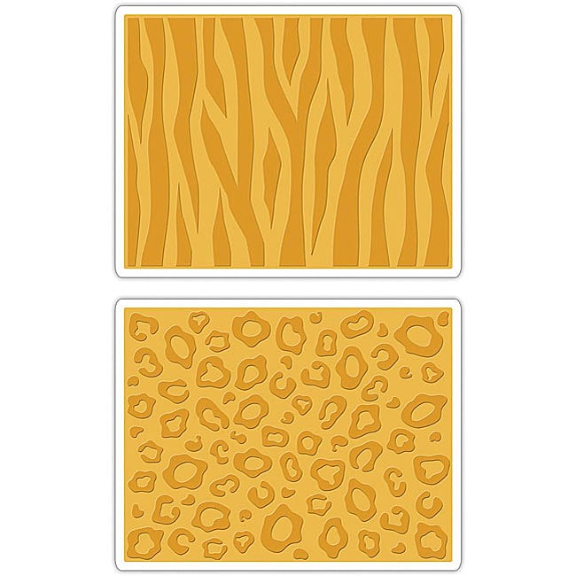 Sizzix Textured Impressions Animal Print Cheetah/ Tiger Embossing Folders (pack Of 2)