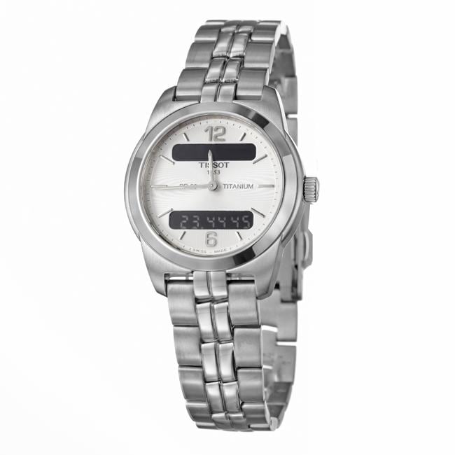Tissot Women's T-Classic PR50 Titanium Digital Silver Dial Watch