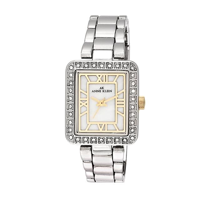Anne Klein Women's Two-tone Square Dress Watch - 12927494 - Overstock ...