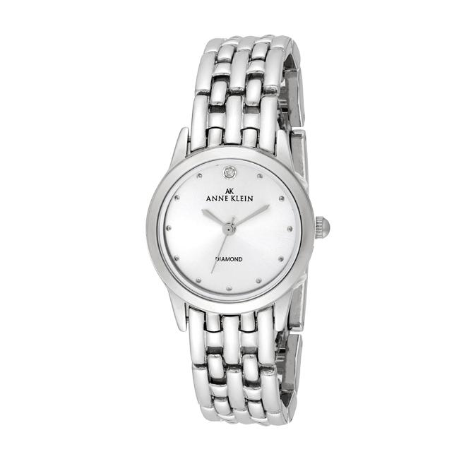 Anne Klein Women's Silvertone Diamond Dress Watch Anne Klein Women's Anne Klein Watches