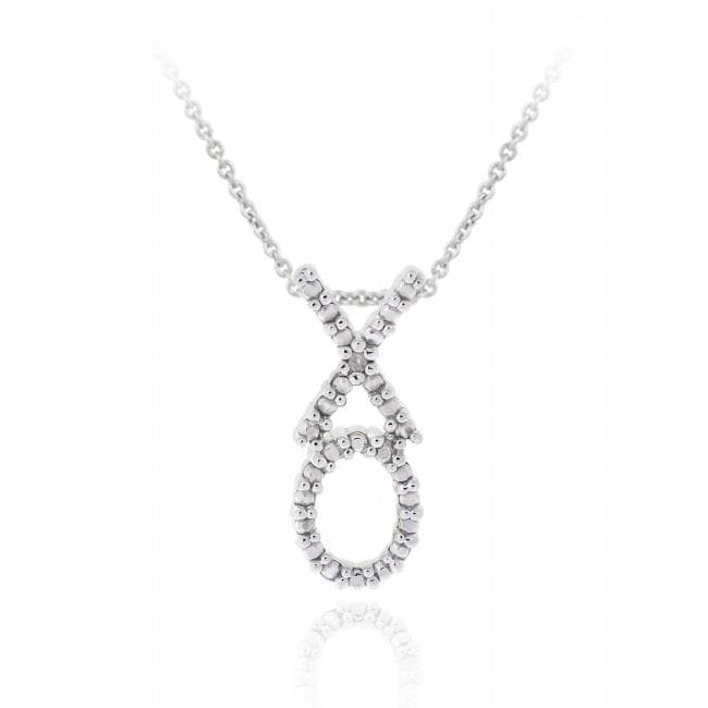 DB Designs Sterling Silver Diamond Accent Hugs and Kisses Necklace DB Designs Diamond Necklaces