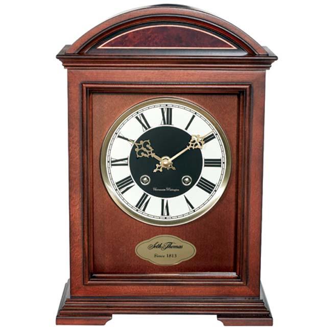 Seth Thomas 'Bennington' Cherry Wood Chime Quartz Mantel Clock - Free ...