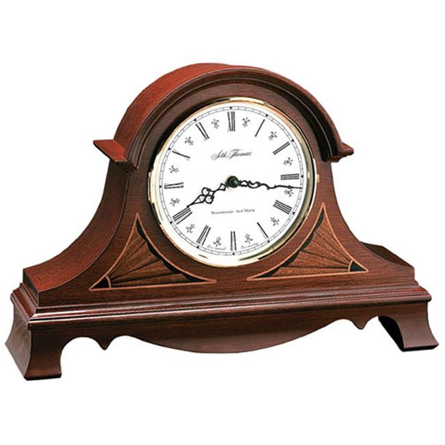 Seth Thomas 'Emperor' Cherry Hardwood Chime Quartz Mantel Clock ...