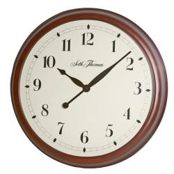 Seth Thomas 'State Street' Walnut Wood Quartz Wall Clock