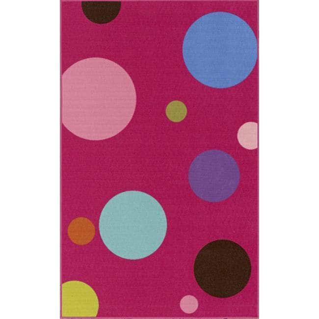 Alexa Playtime Childrens Pink Bubbles Rug (45 x 69)  