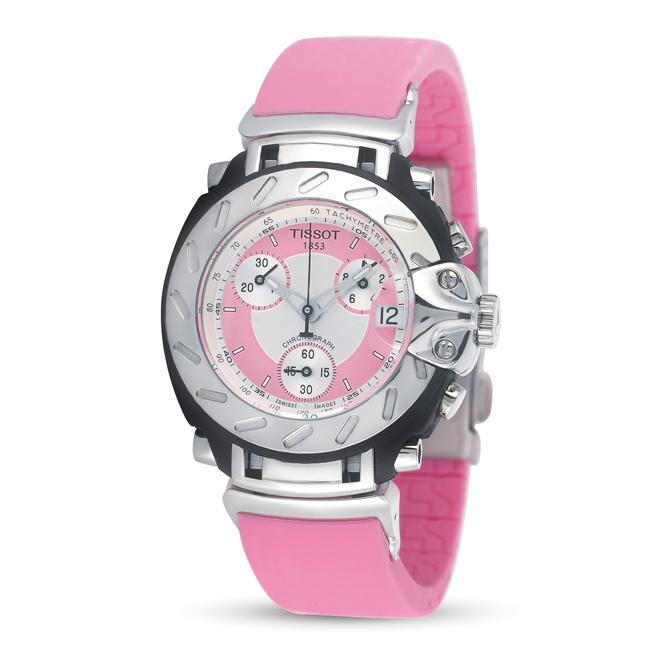Tissot T Race Pink Dial Rubber Women S Chronograph Watch Free Shipping Today