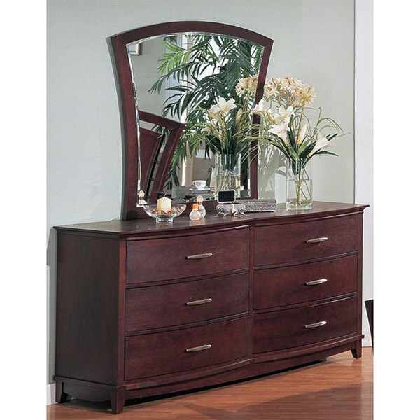 Najarian Trading Angela Cherry Dresser with Mirror - Bed Bath