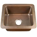 Small Single-bowl Drop-in Antique Copper Kitchen Sink