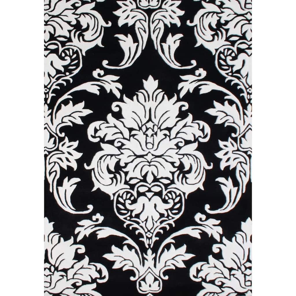 Alliyah Handmade Black New Zealand Blend Wool Rug (8' x 10') - 8' x 10'