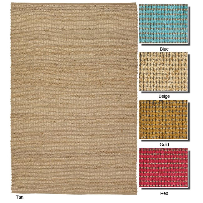 Artist's Loom Hand-woven Casual Reversible Natural Eco-friendly Jute Rug (7'9x10'6)
