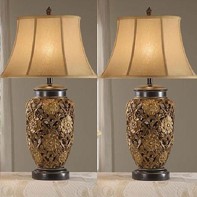 Flostic 33 Inch Antique Table Lamps Set Of 2 5027951 33 Inch Antique Table Lamps Set