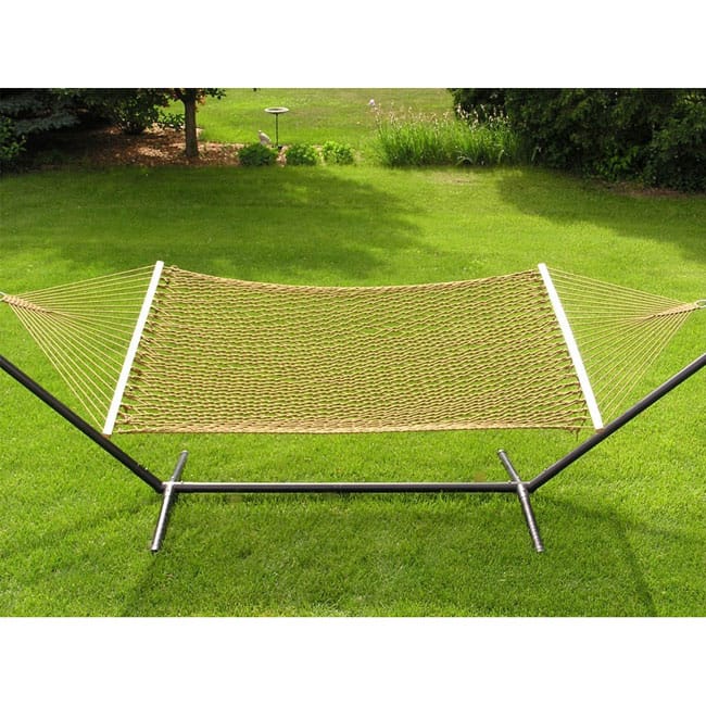 Extra-large 2-person Brown Rope Cotton Hammock