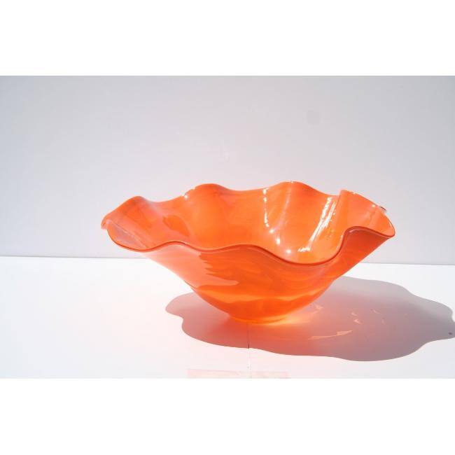 Hand-blown Yellow Glass Dish