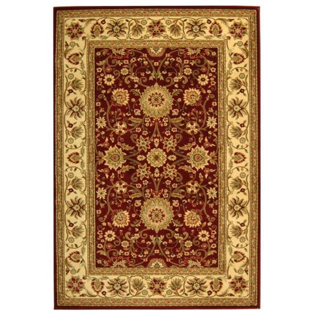 Lyndhurst Collection Majestic Red/ Ivory Rug (9 X 12)