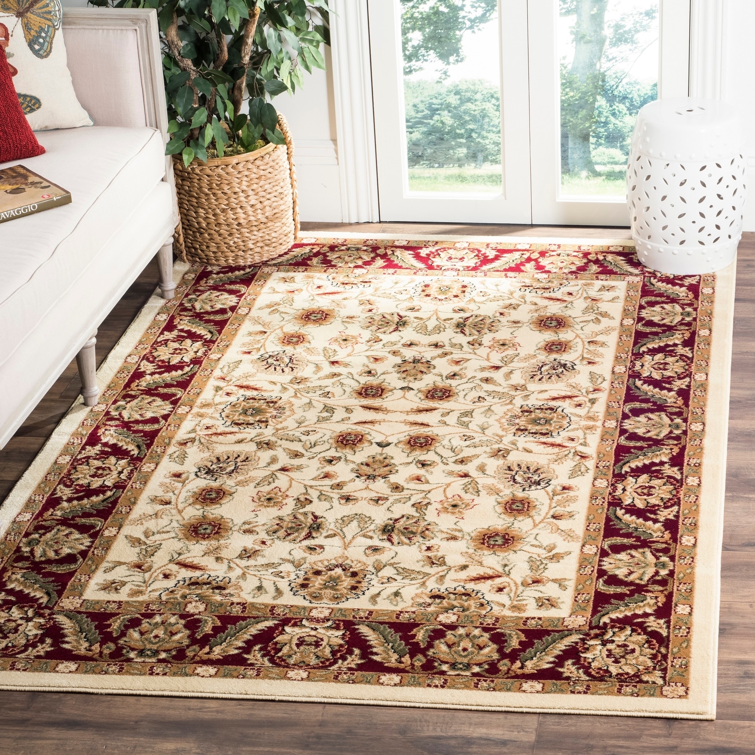 Shop Safavieh Lyndhurst Traditional Tabriz Ivory/ Red Rug 9' X 12