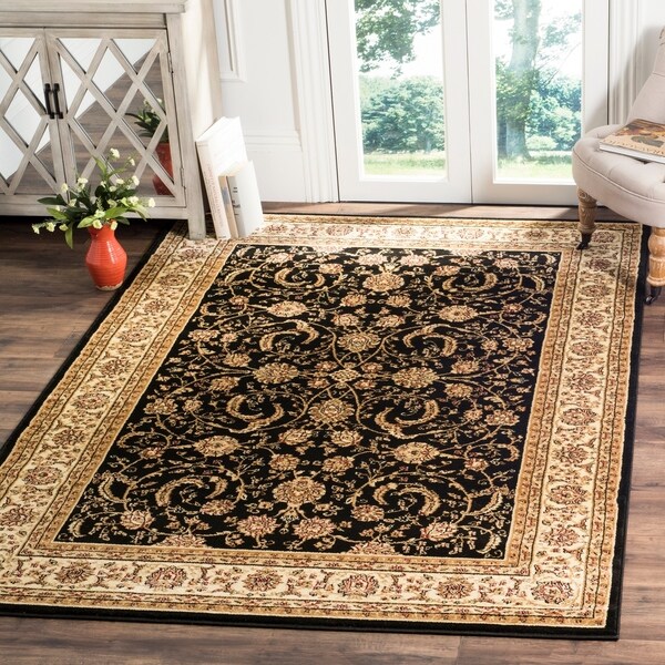 Safavieh Lyndhurst Traditional Oriental Black/ Ivory Rug - 8'11 x 12'