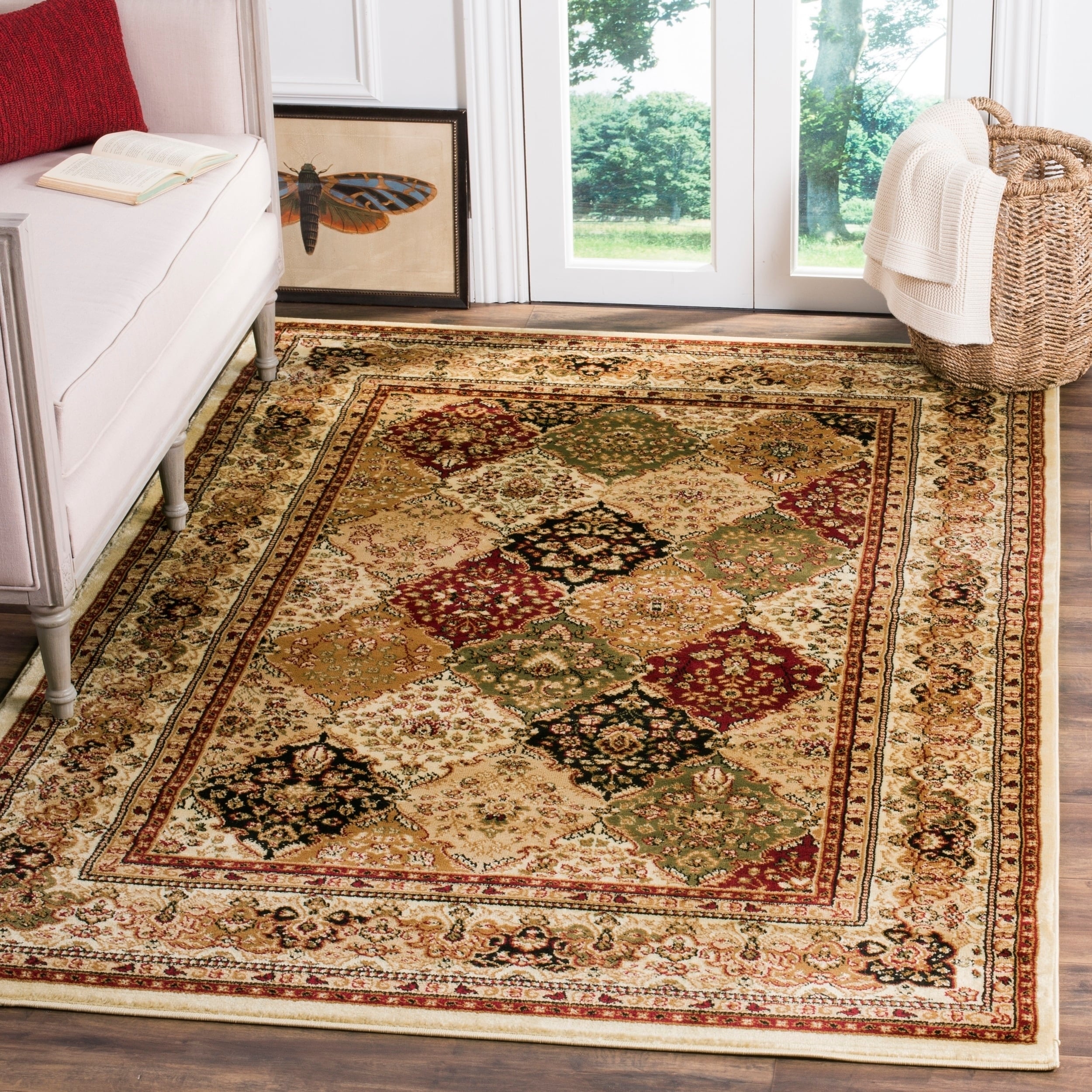 Lyndhurst Collection Multicolor/ Ivory Rug (4 X 6)