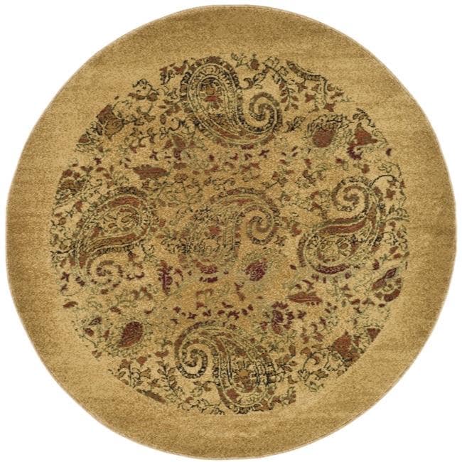 Lyndhurst Collection Paisley Beige/ Multi Rug (5 3 Round)