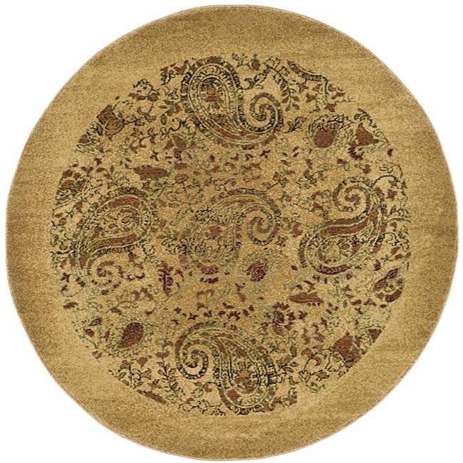 Lyndhurst Collection Paisley Beige/ Multi Rug (7 10 Round)