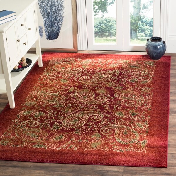 Safavieh Lyndhurst Traditional Paisley Red/ Multi Rug - 4' x 6'