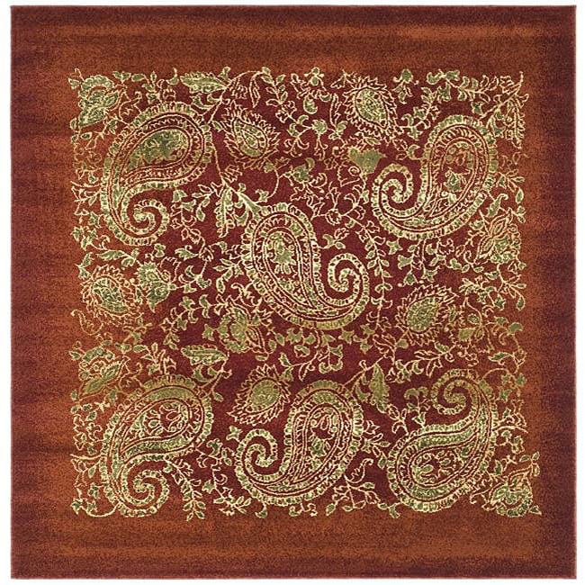 Lyndhurst Collection Paisley Red/ Multi Rug (6 Square)