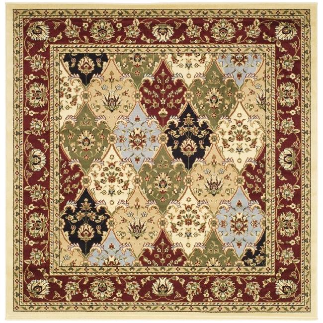 Lyndhurst Collection Multicolor/ Red Rug (6 Square)
