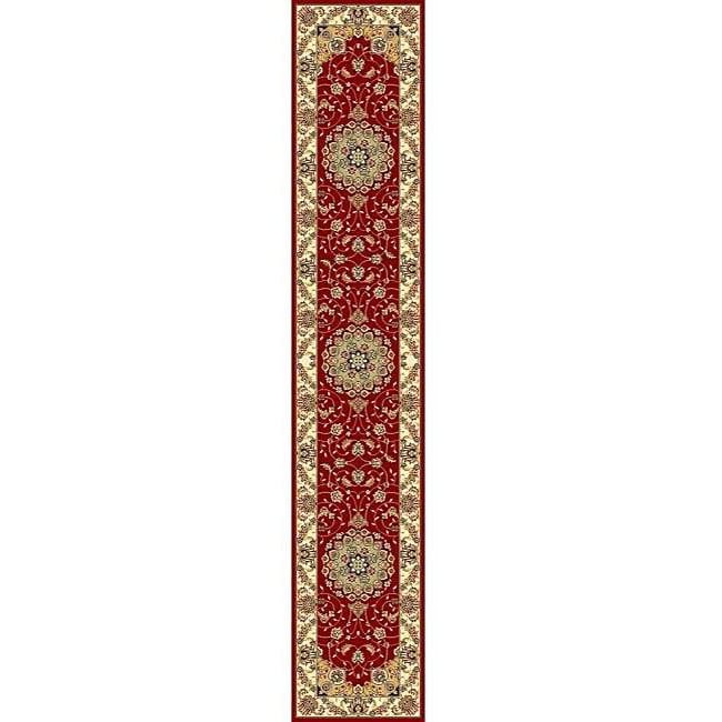 Lyndhurst Collection Red/ Ivory Runner (23 X 6)