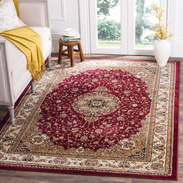 Safavieh Lyndhurst Traditional Oriental Red/ Ivory Rug - 6' x 6' Square
