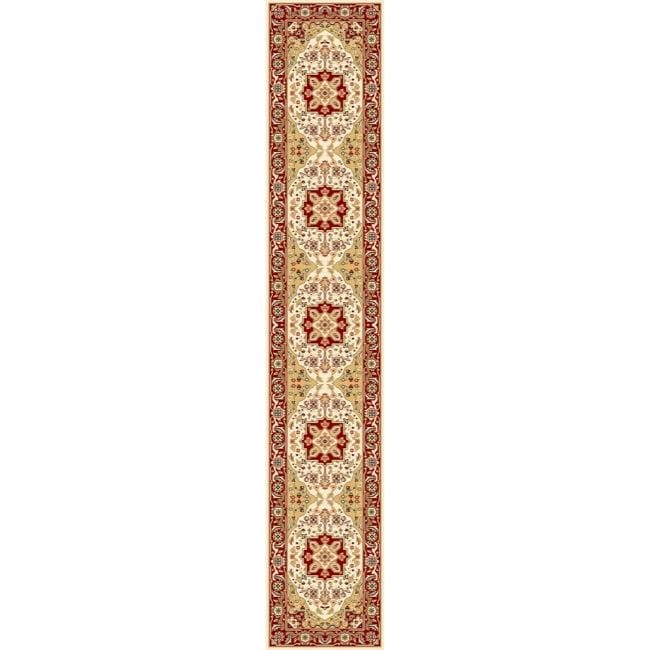 Lyndhurst Collection Traditional Ivory/red Runner (23 X 16)