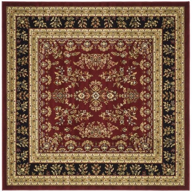 Lyndhurst Collection Red/ Black Rug (6 Square)