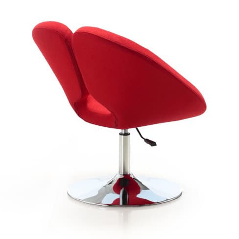 Pluto Red Adjustable Leisure Chair - Red - Upholstered/Metal
