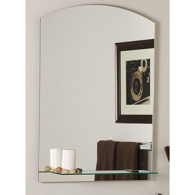 The Arch Frameless Mirror With Shelf