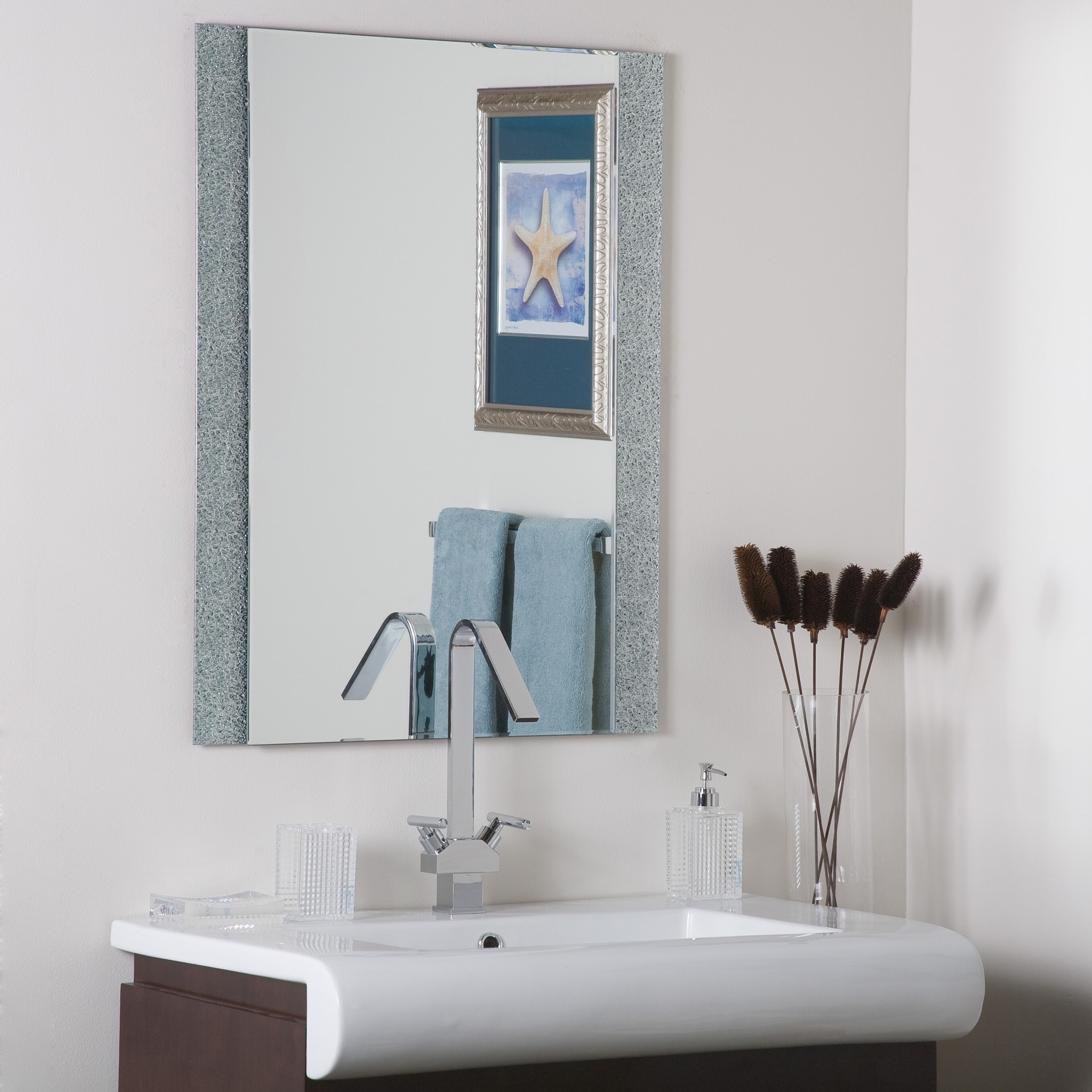 Dune Frameless Wall Mirror Silver A/N On Sale Bed Bath  Beyond  5036106
