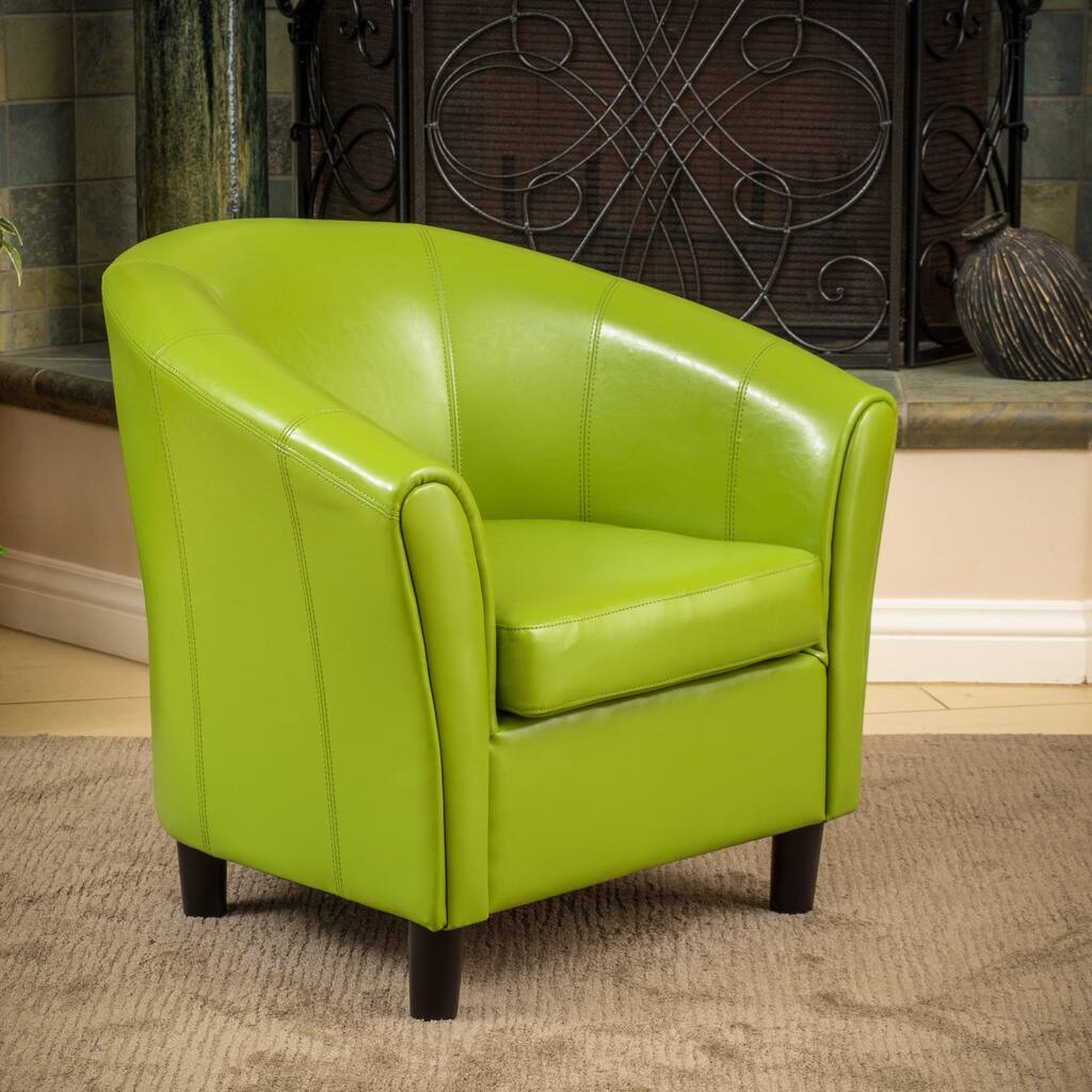 Napoli Transitional Bonded Leather Club Chair by Christopher Knight Home
