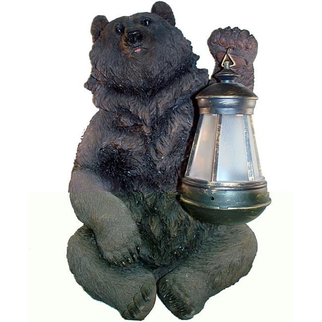 Brown Grizzly Bear Solar Lantern Light