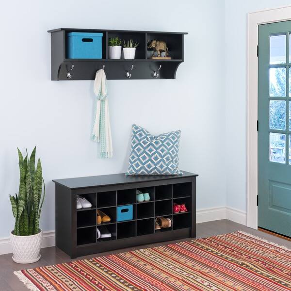 Shop Copper Grove Arrowstone Black Shoe Storage Cubbie Bench