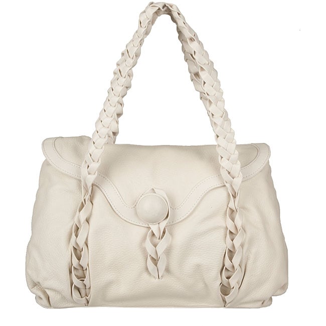 Shop Made in Italy Desmo Ivory Deerskin Satchel - Free Shipping Today ...