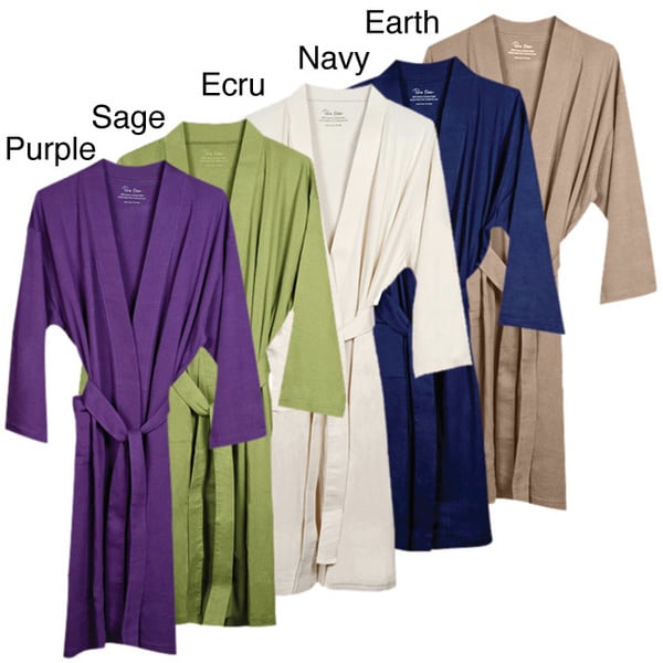 Womens Organic Cotton Knitted Bath Robe