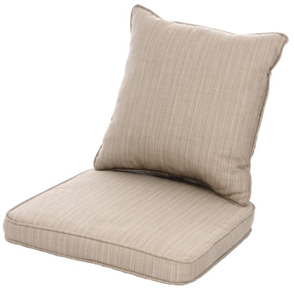 Shop Clara Wicker Outdoor Dining Chair Cushion/ Back Throw ...