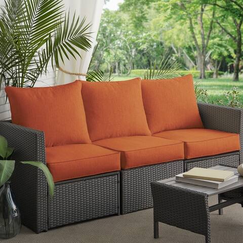 Orange Patio Furniture Find Great Outdoor Seating Dining Deals Clara Indoor Outdoor Wicker Sofa Cushion Set Made With Sunbrella Fabric