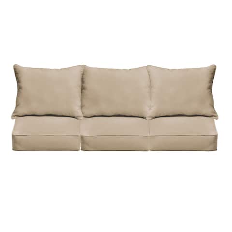 Sunbrella Outdoor Cushions Pillows Online At Our Clara Indoor Outdoor Wicker Sofa Cushion Set Made With Sunbrella Fabric
