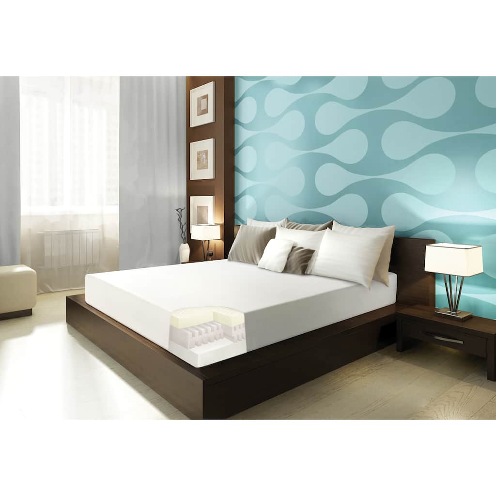 Sarah Peyton Convection Cooled 8-inch Queen-size Memory Foam Mattress - White