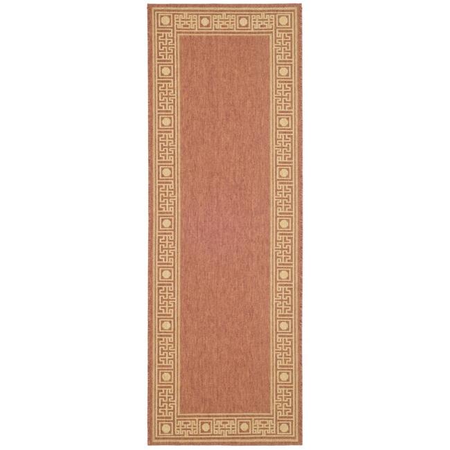 Indoor/outdoor Rust/sand Runner Rug (27 X 82)